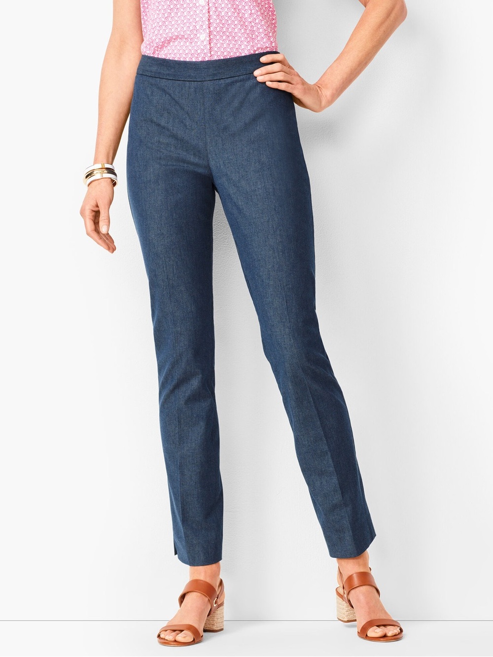 Talbots Chatham Ankle Women's Blue Trousers Size 10